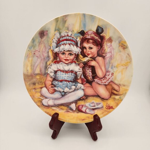 Mary Vickers My Memories Series Plates: "Playtime" & "The Recital"--Set of 2 - Picture 3 of 4